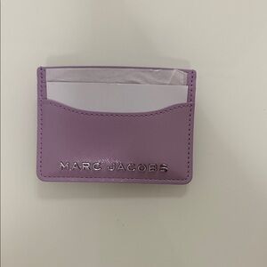 Marc Jacobs Purple Card Case with Silver Logo